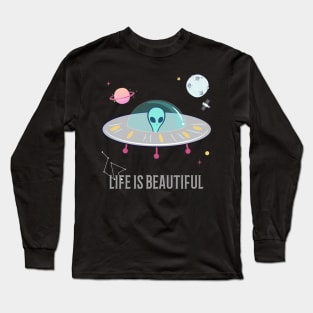 Life Is Beautiful Cool T-shirt Design Long Sleeve T-Shirt